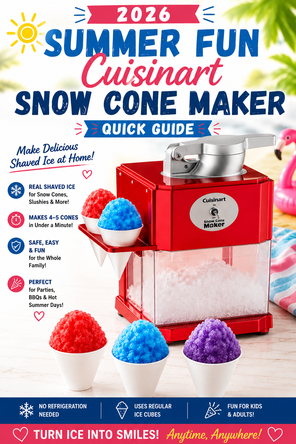 2026 Summer Fun – Cuisinart Snow Cone Maker Quick Guide