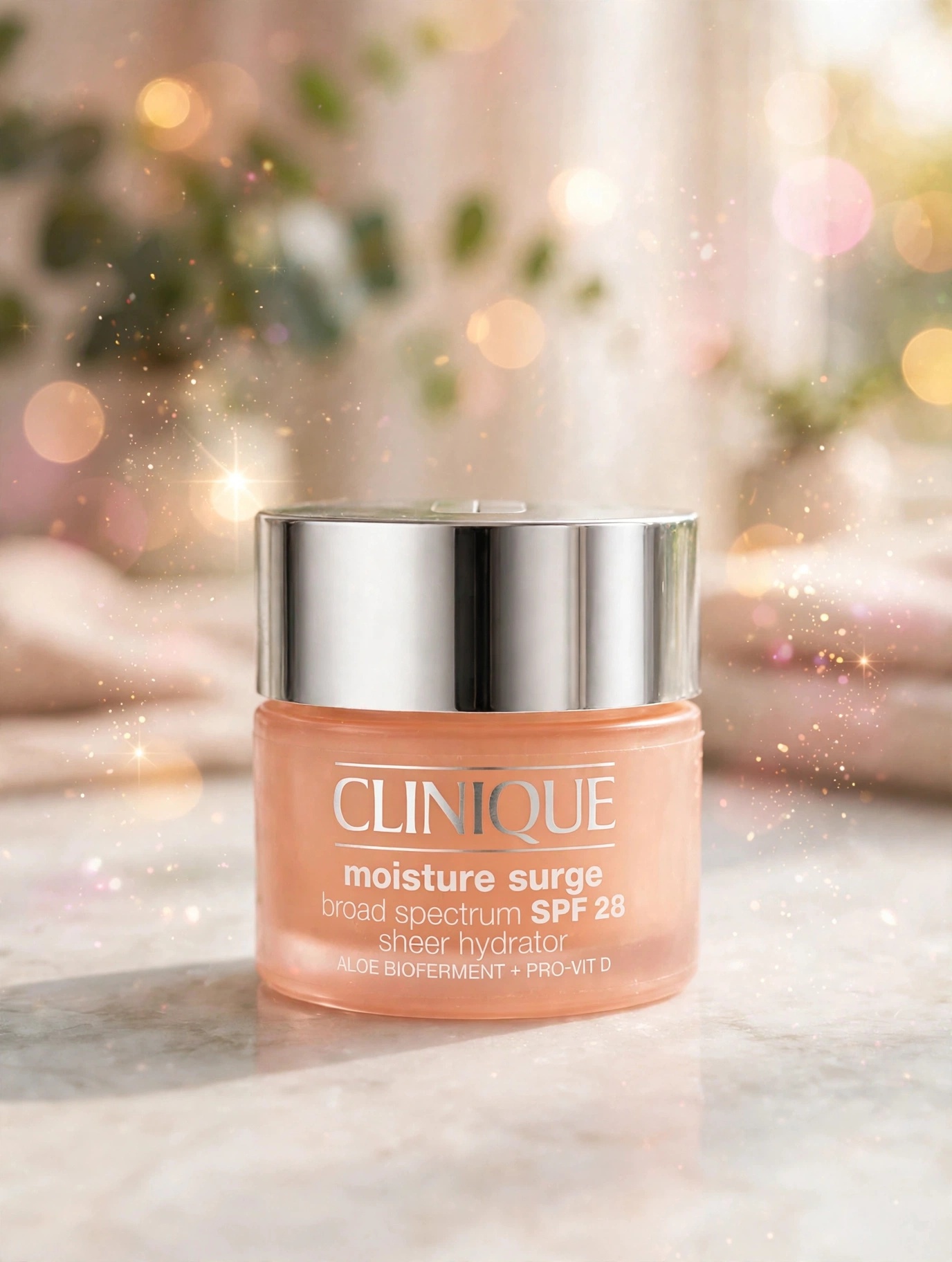 Clinique Moisture Surge SPF 28 Sheer Hydrator jar