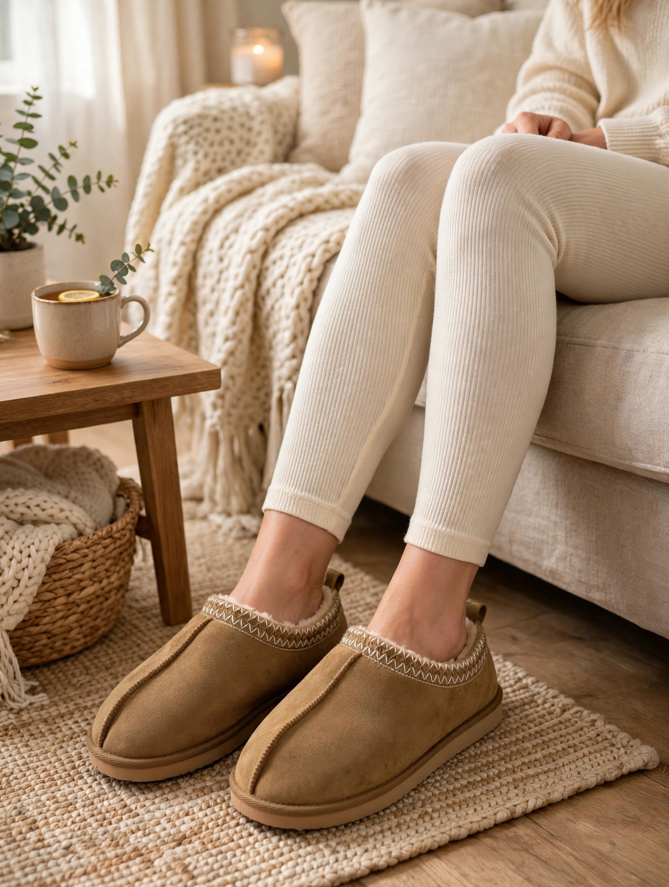 SMajong Women's Fuzzy Slippers